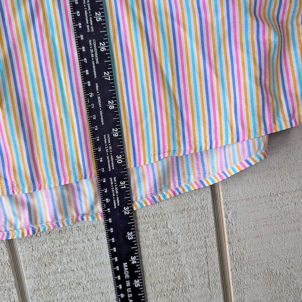 Eton Dress Shirt Mens Large 16 41 Multicolor Striped 100% Cotton Button Down L/S - Picture 5 of 8